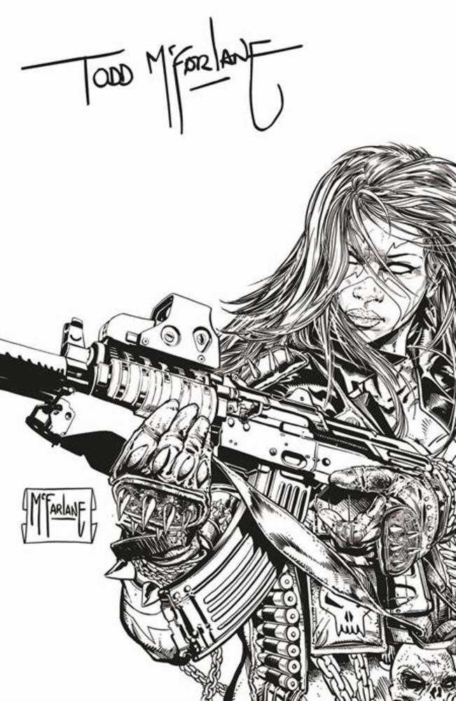 She Spawn #1 (Of 5) Cover J Inc 1:250 Todd McFarlane Black & White Signed Variant