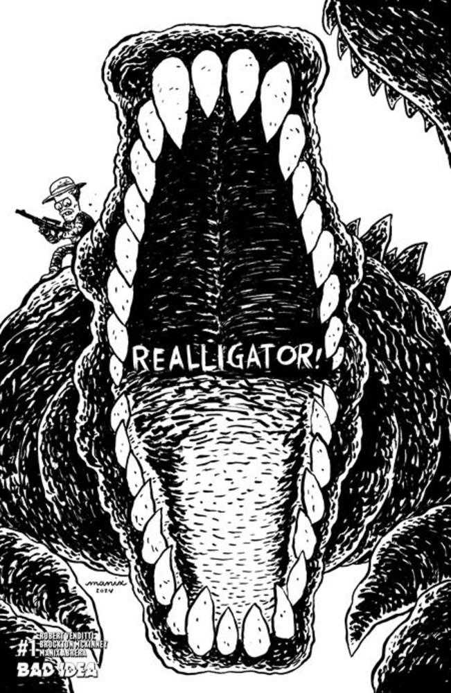 Realligator #1 (One Shot) Cover F Inc 1:20 Manix Abrera Bw Variant