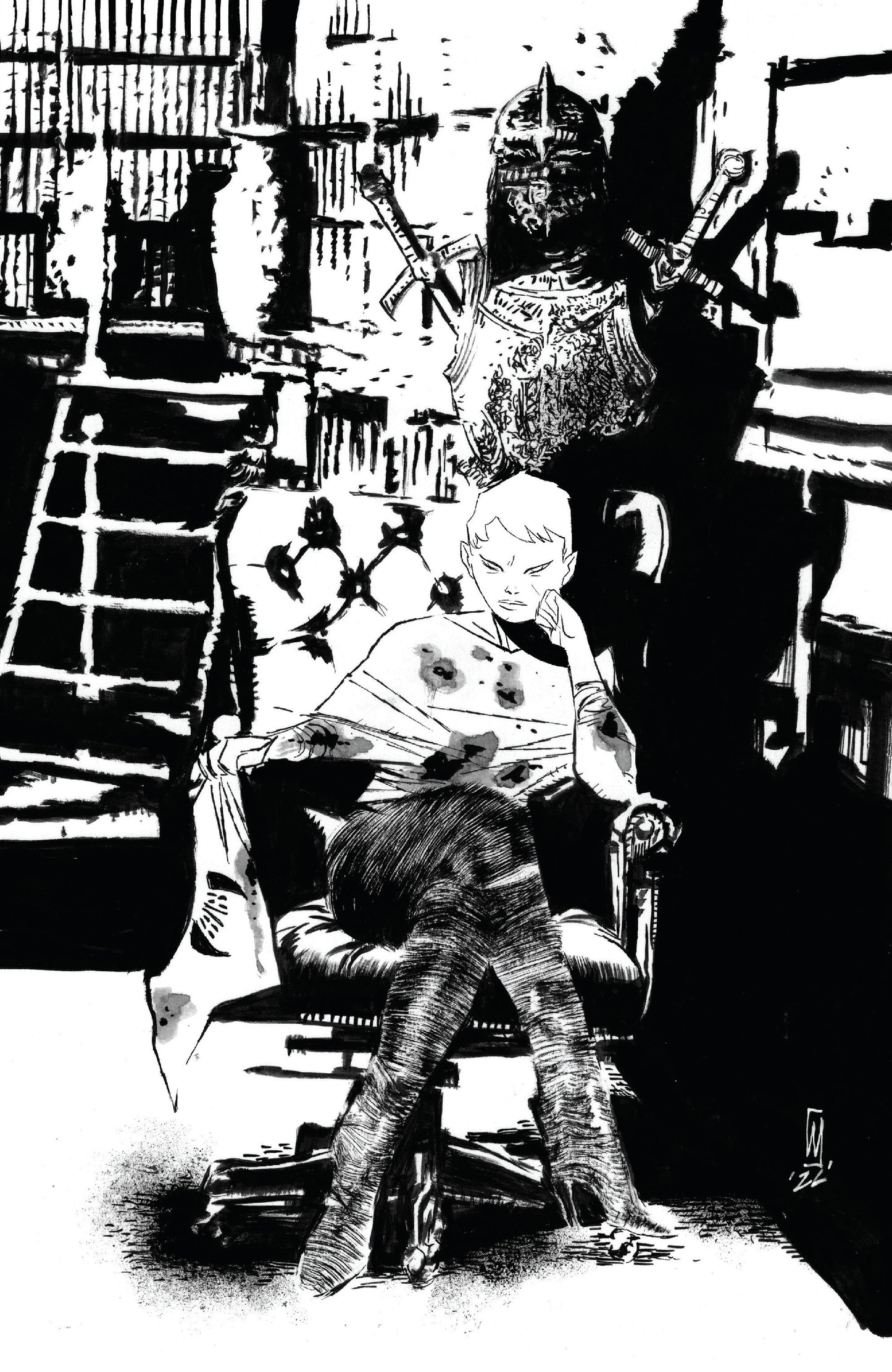 Fall Of The House Of Slaughter #4 F 1 in 25 Variant Edition (Full Art, Dell'edera)