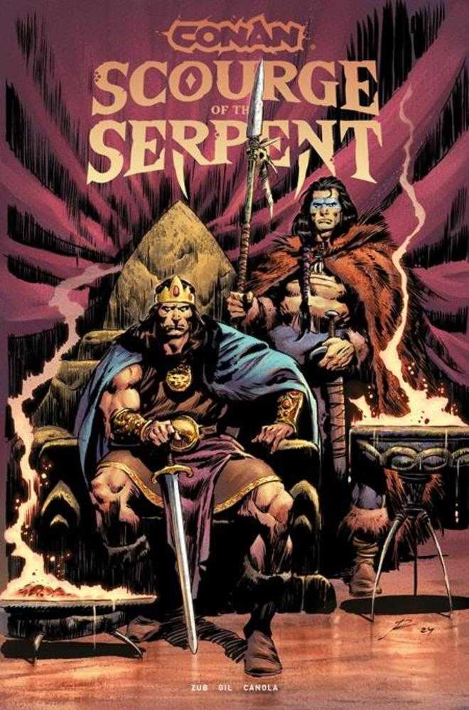 Conan The Barbarian Scourge Of The Serpent TPB Vol 01 DM Edition De La Torre Throne Cover (Mature)