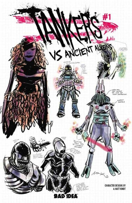 Tankers vs Ancient Aliens #1 (Of 4) Cover F Inc 1:20 Matt Kindt Design Variant