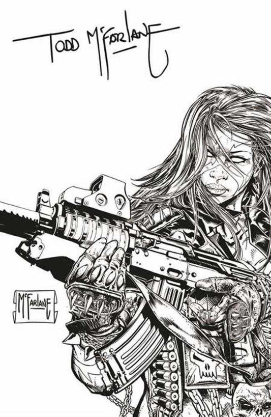 She Spawn #1 (Of 5) Cover J Inc 1:250 Todd McFarlane Black & White Signed Variant